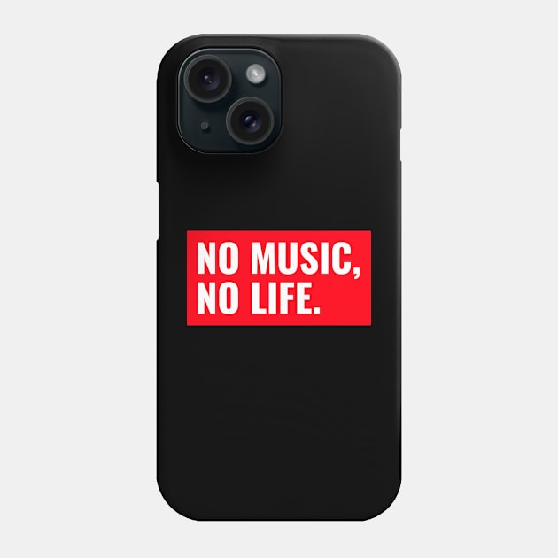 No Music No Life Music Lover Phone Case by Mrkedi