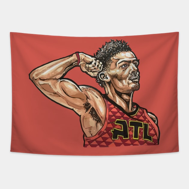 basketball atlanta atl old school Tapestry by fooballmayfield