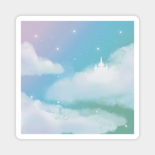 Beautiful Blue Sky Castle Magnet