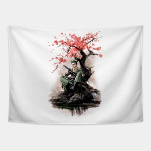 Pirate hunter under the tree Tapestry