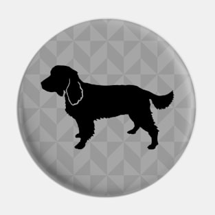 Springer Spaniel Dog Lover Gift - Scandi Geometric Silhouette Pin