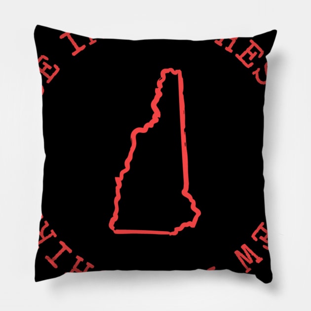 Made in New Hampshire T-Shirt Pillow by Geometrico