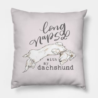 Long Naps Dachshund Pillow