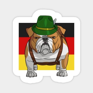 English Bulldog German Oktoberfest Magnet