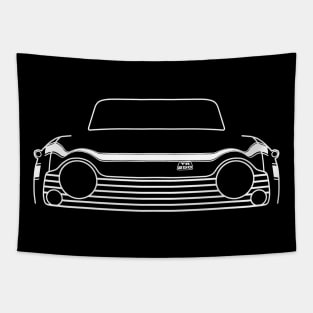 Triumph TR250 classic car outline graphic with stripes (white) Tapestry