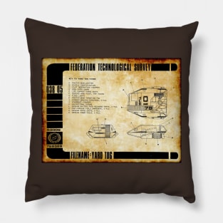 Parchment Showing Space Dock Yard Tug Pillow