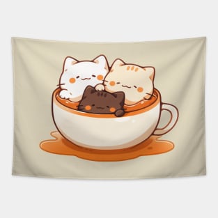 Cute kittens in the cup Tapestry