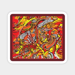 autumn tree pattern Magnet