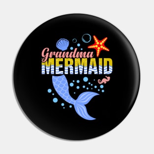 Grandma mermaid Pin