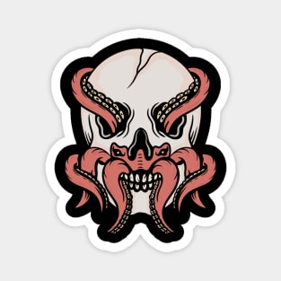 Octopus and skull Magnet