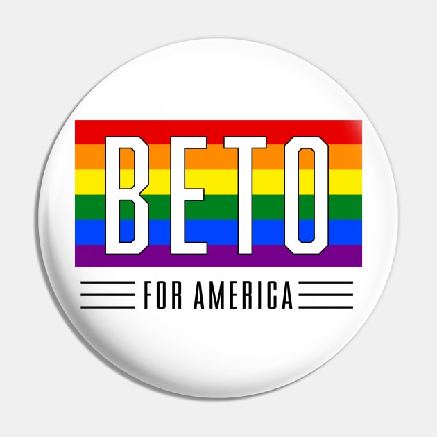 Beto Orourke For America 2024 | Beto O'Rourke 2022 Texas Governor | LGBT Gay Pride T-Shirt Pin by BlueWaveTshirts