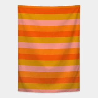 Striped Pattern Orange Pink Green 70s Tapestry