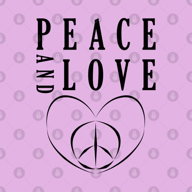 Peace and Love Sign best gift Black design by MFK_Clothes