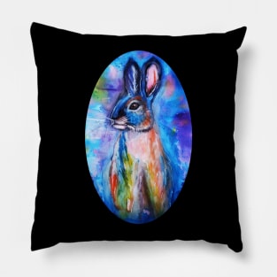 blue bunny Pillow