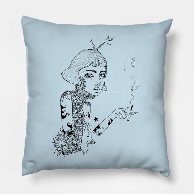 Wisp Pillow by rosana art