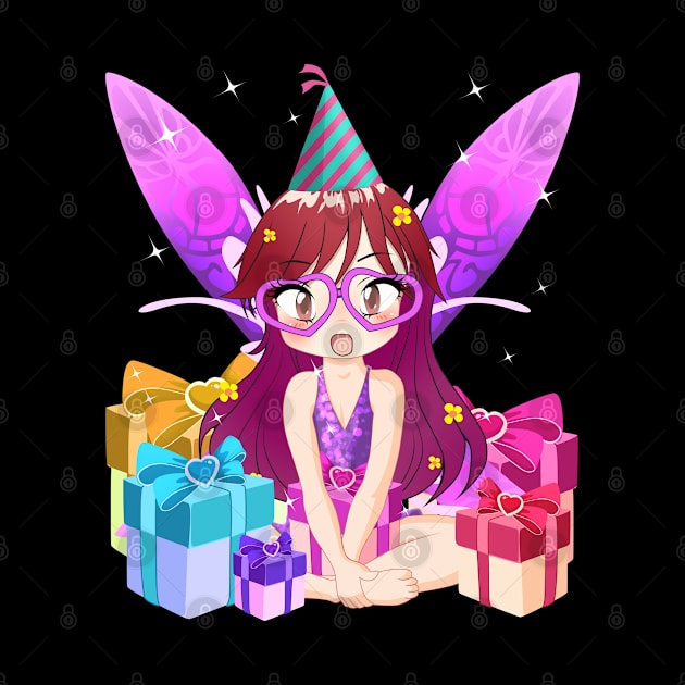 Cute Magical Fairy With Party Hat Birthday by TheBeardComic