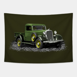 Green 34 Dodge KC pickup truck Tapestry