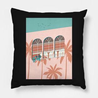 Vintage Palace Aesthetic Architecture Pillow