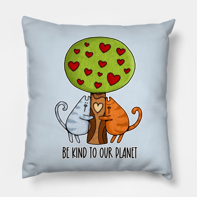 Be Kind to our Planet Pillow by Corrie Kuipers