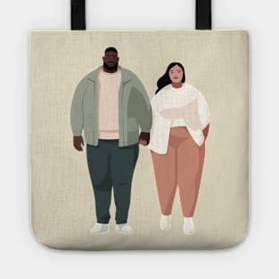 Plus size couple Tote