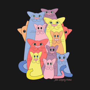 Twelve Cats For Happiness T-Shirt