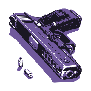 a gun pixeled T-Shirt