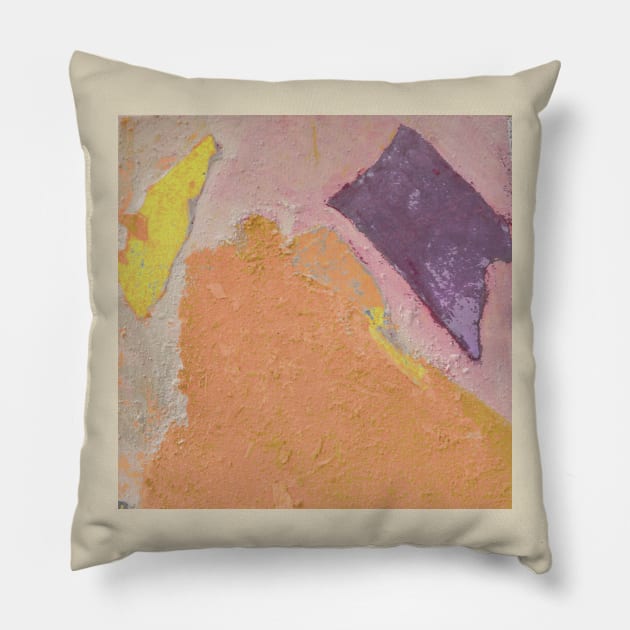 Abstract mixed media acrylic painting Pillow by DonWillisJrArt