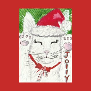 Happy cat  Jolly Christmas  art T-Shirt