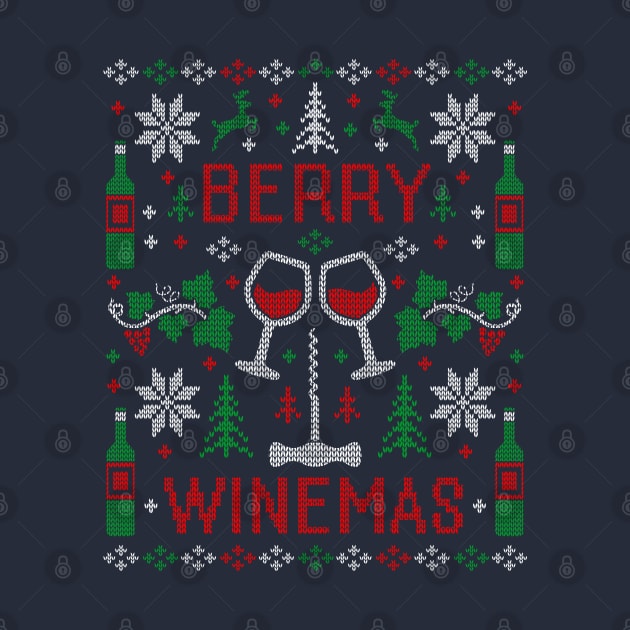 Funny Wine Lover Wine Drinking Ugly Christmas Sweater Party Favorite by TeeCreations