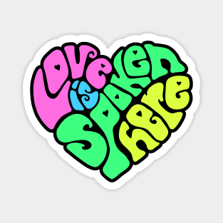 Love Is Spoken Here Neon Word Art Magnet