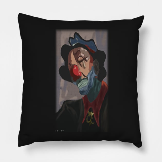 Emmett Kelly - Emmett The Clown Pillow by jimmygatti