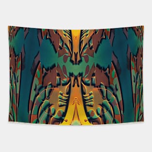 Fox Fire- Art Deco Fantasy Pattern Tapestry