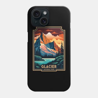 Retro Glacier National Park Phone Case