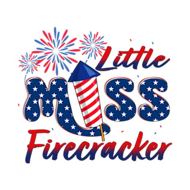 Little Miss Firecracker 4th Of July American Flag Little Miss America by Kreigcv Kunwx