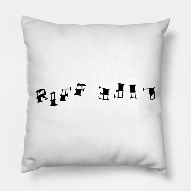 RIFF LIFE Rock and Roll Heavy Metal Thrashing Pillow by SpecialTs