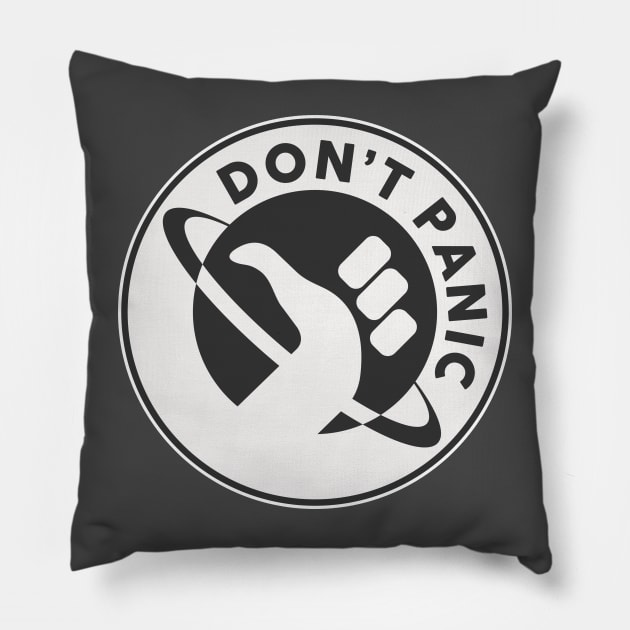 DON'T PANIC Pillow by Aries Custom Graphics