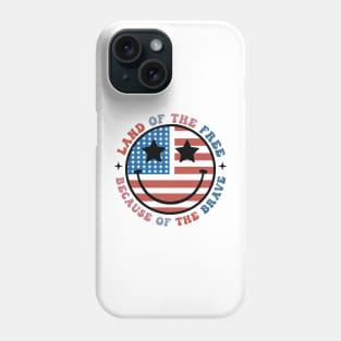 America Land Of The Free Because Of The Brave SVG, 4th of July, Patriotic, Independence Day (2 Sided) Phone Case