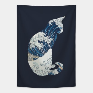 Hokusai Cat Tapestry