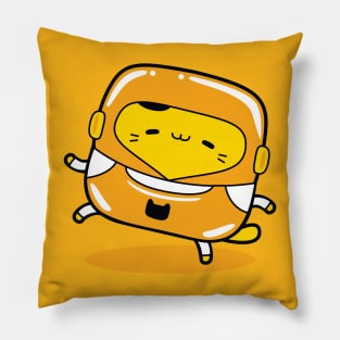 yellow cat kick boxer profession Pillow