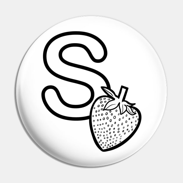 s is for strawberry Pin by Lin Watchorn 