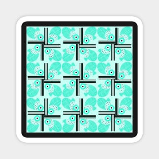 Floral fruity in teal Magnet