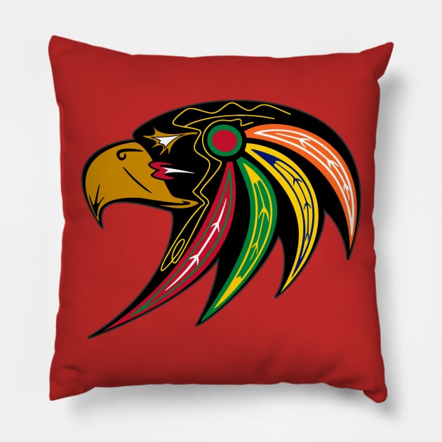 Blackhawks Alternate Accipiter Logo Pillow by postpoptart