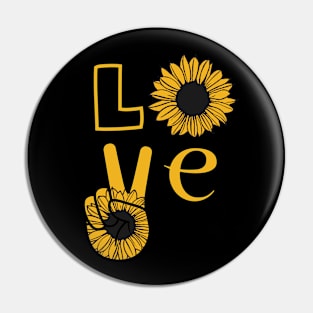 Love - Sunflower Power Pin