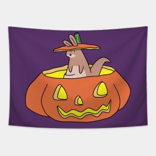 Jack O' Lantern Kangaroo Tapestry