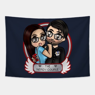 The Nerdy Couple Together Tapestry