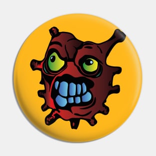 Virus with big teeth Pin