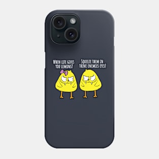 Funny Evil Chickens, Life Gives You Lemons Phone Case