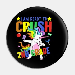 2nd Grade Dabbing Unicorn Funny Back to School Girls Gift Pin