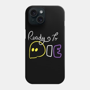 Ready To Die Emo Skull (Non-Binary Colors) Phone Case