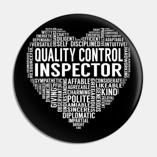 Quality Control Inspector Heart Pin